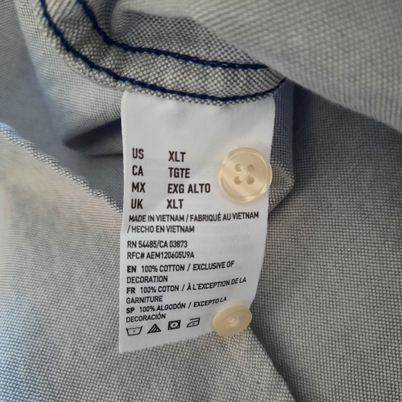 Tall American Eagle Button Down Short Sleeve Shirt - Picture 5 of 9